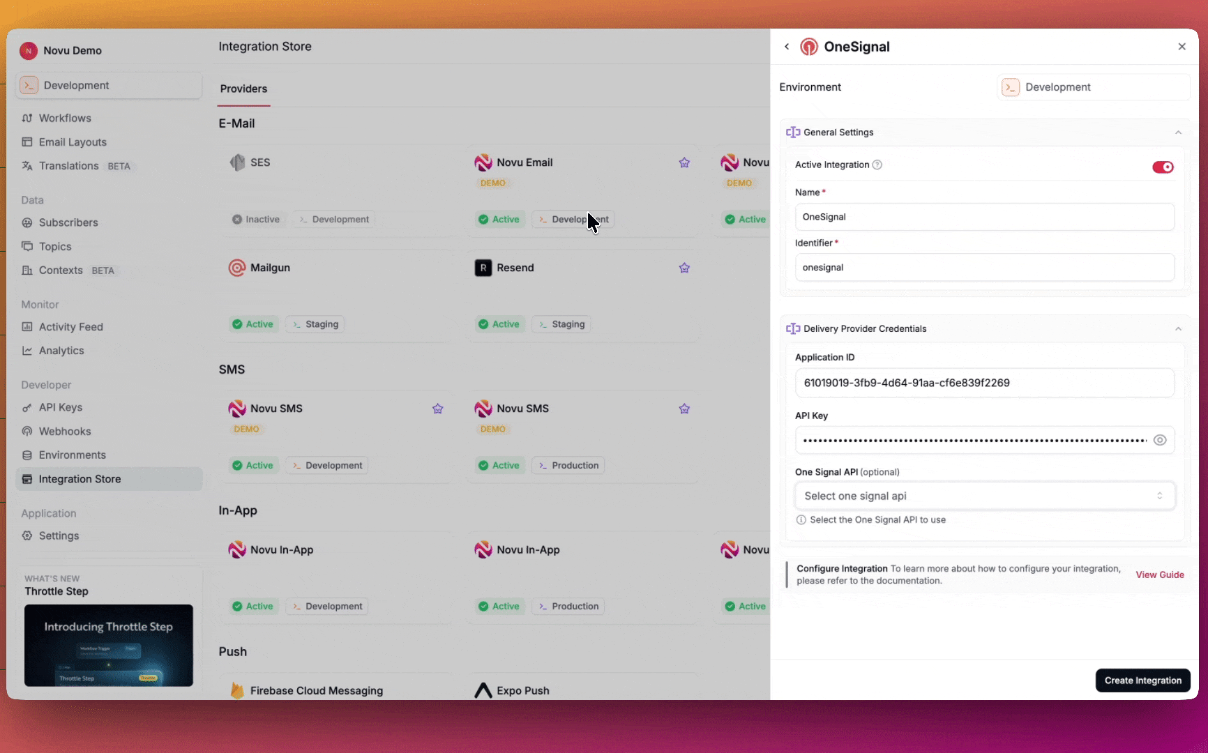 Select external id option