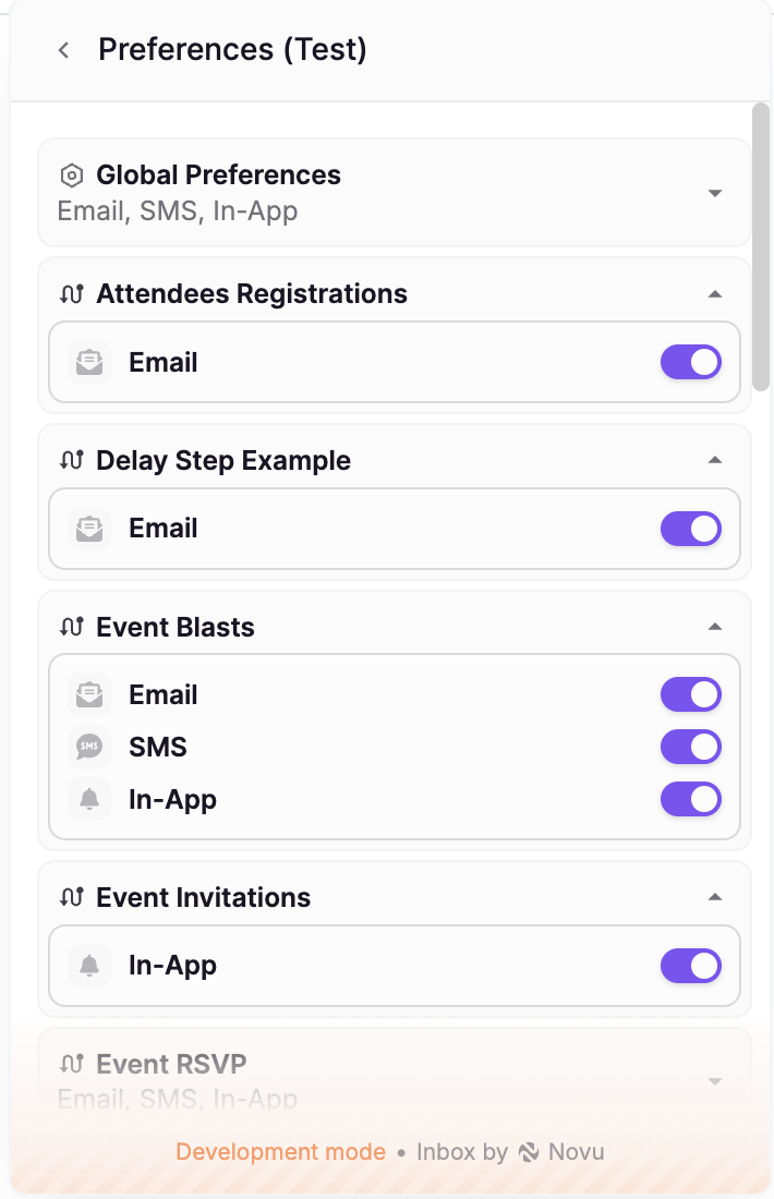 Subscriber channel preferences